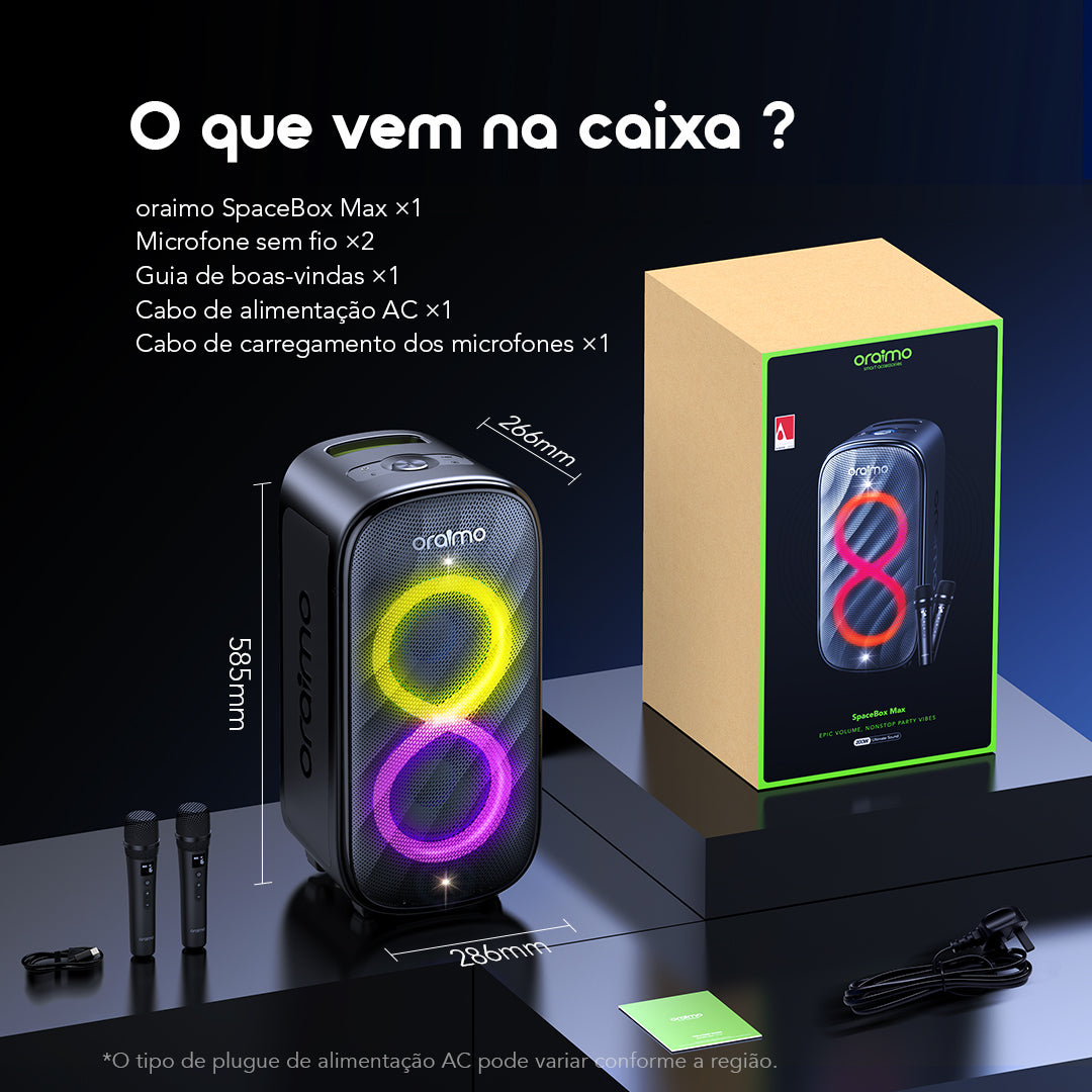 oraimo SpaceBox Max Auracast SpaceBox Max de 200 W