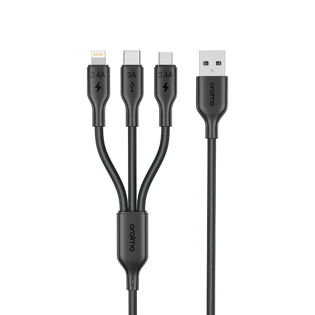 oraimo Duraline 4 3A 1.2M 3 in 1 Cable