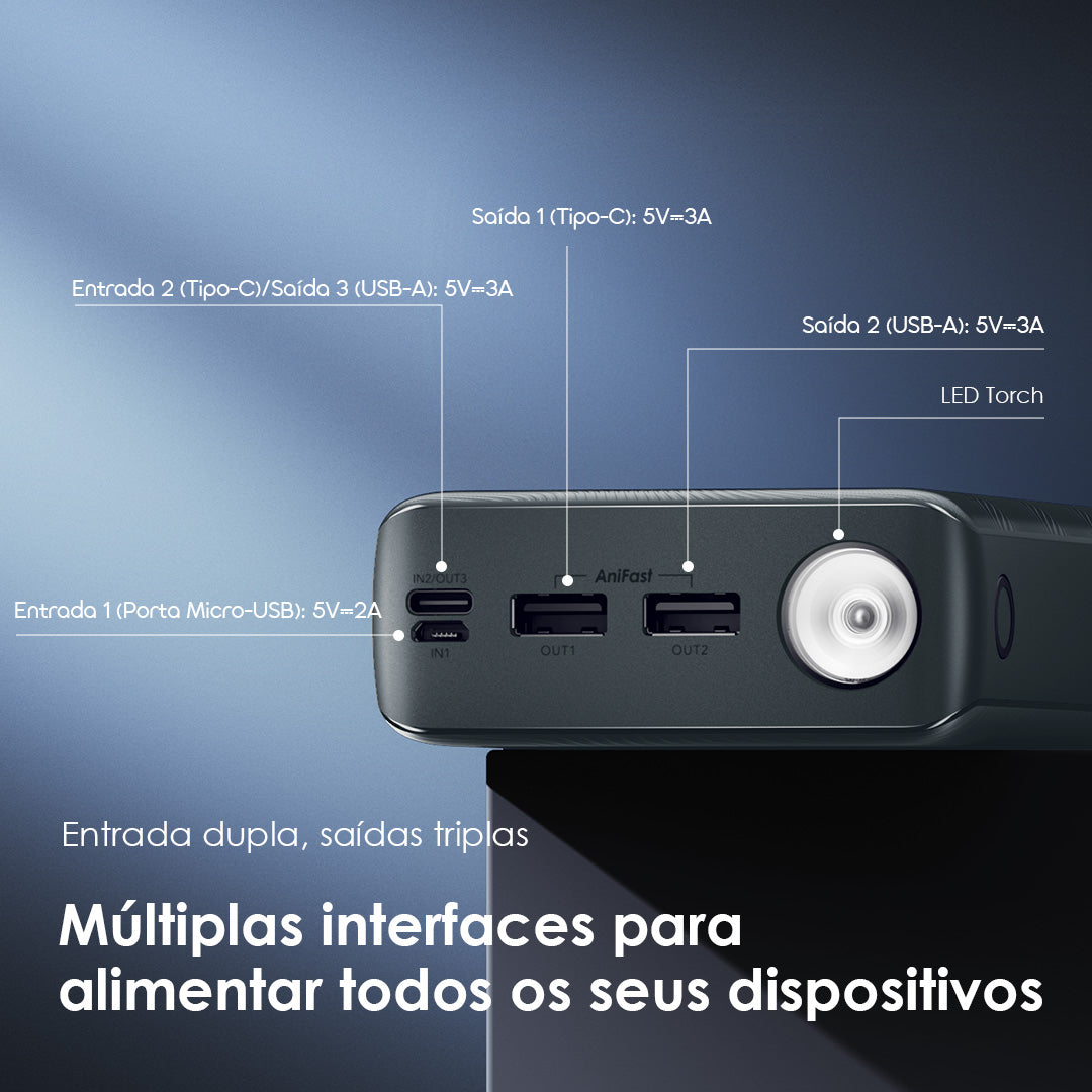 oraimo PowerBox 300 Lit Bateria externa de 30000mAh e 15W
