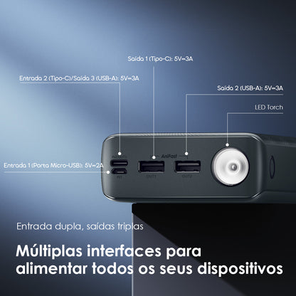 oraimo PowerBox 300 Lit Bateria externa de 30000mAh e 15W
