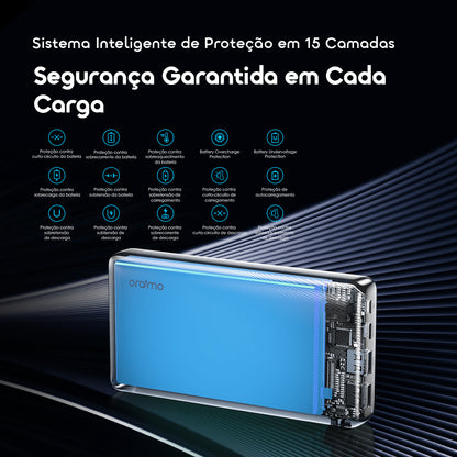 oraimo PowerFlow B11 Bateria externa de 10000mAh e 15W