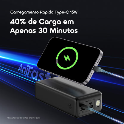 oraimo PowerNova B31 Power Bank de 30000mAh com carregamento rápido de 15W