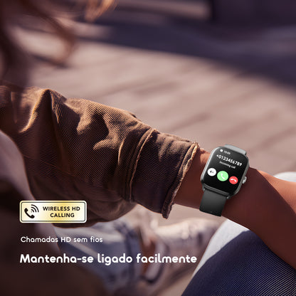 oraimo Watch 6 Lite Relógio inteligente de 2,01 polegadas com interface de utilizador moderna.