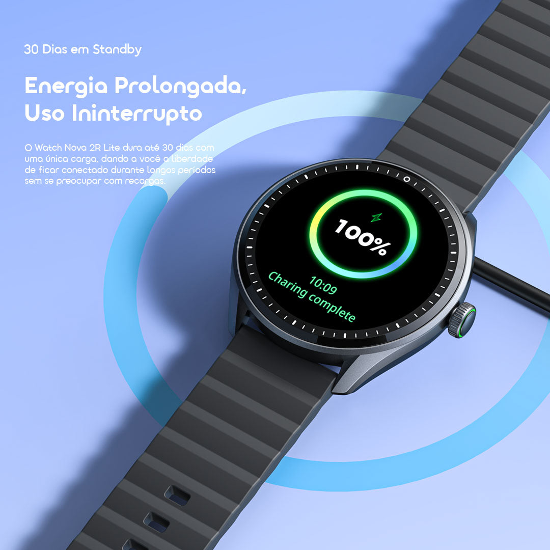 oraimo Watch Nova 2R Lite Relógio inteligente com ecrã AMOLED de 1,43" e bateria com duração até 30 dias em modo de espera