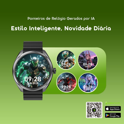 oraimo Watch Nova 2R Relógio inteligente com ecrã AMOLED de 1,43" e autonomia de 35 dias em modo de espera