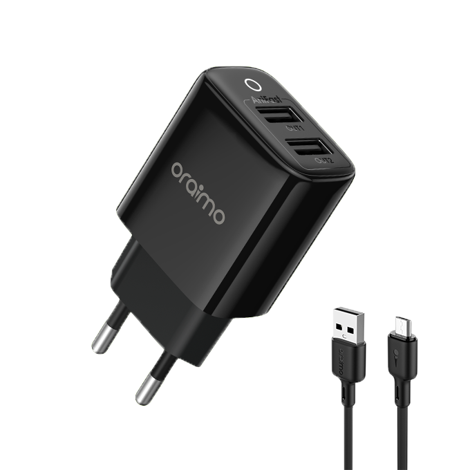 oraimo Firefly 2U 12W Kit Carregador de Parede