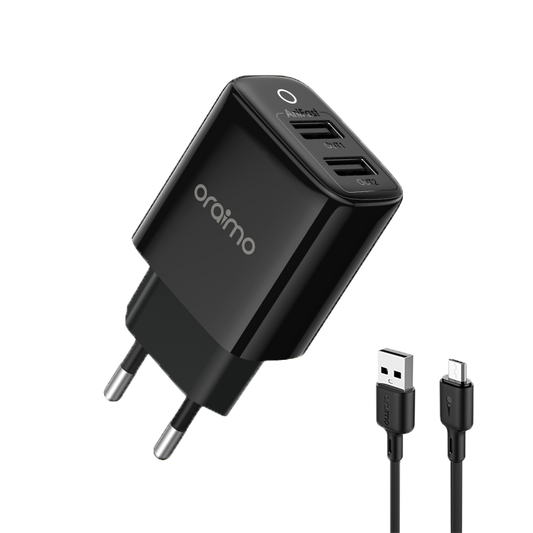 oraimo Firefly 2U 12W Kit Carregador de Parede