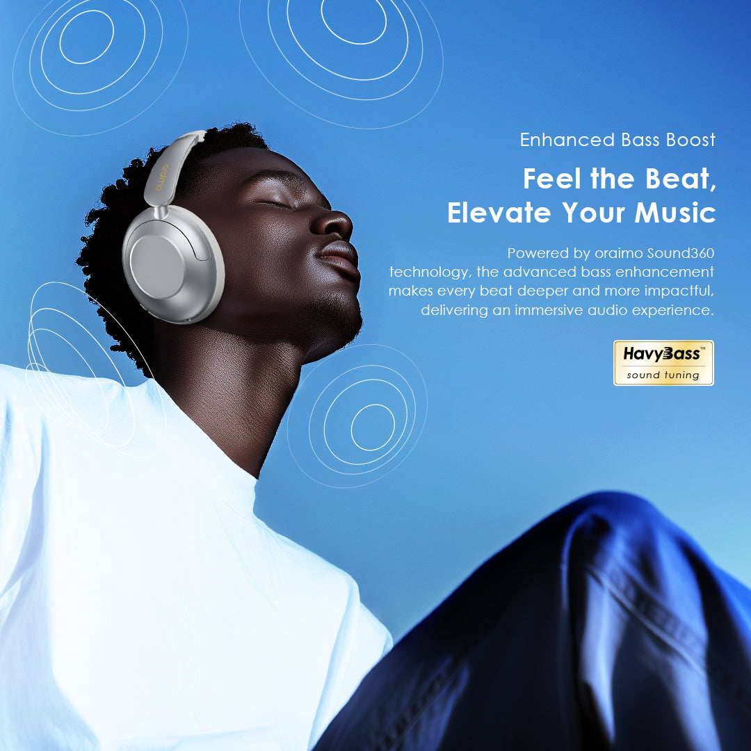 oraimo BoomPop Pro Fones de Ouvido Over-Ear com ANC