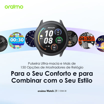 oraimo Watch 2R 1.39'' TFT IP68 Relógio Inteligente