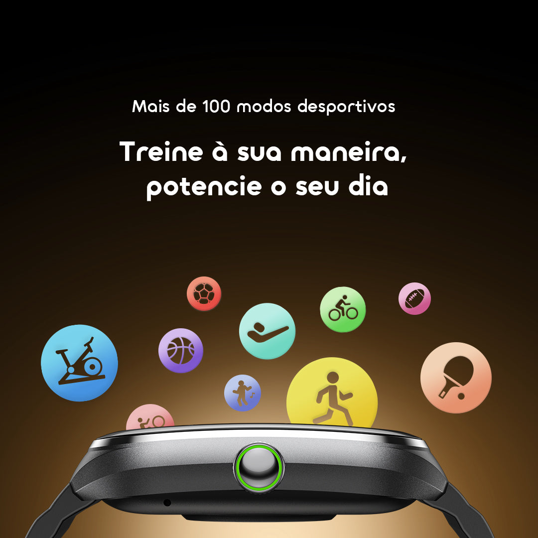 oraimo Watch Nova 2 Relógio inteligente com ecrã táctil curvo AMOLED de 2,01" e classificação IP68