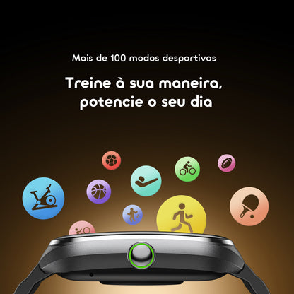 oraimo Watch Nova 2 Relógio inteligente com ecrã táctil curvo AMOLED de 2,01" e classificação IP68
