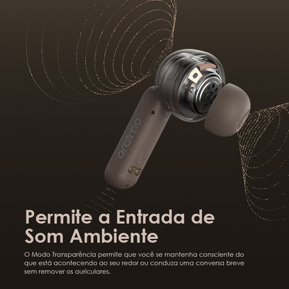 oraimo SpacePods ANC x Burna Boy Auriculares Fones de Ouvido verdadeiro sem fio