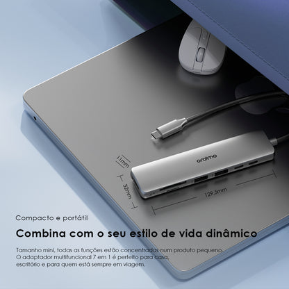 oraimo PowerTrans Adaptador multifunções USB-C 7 em 1