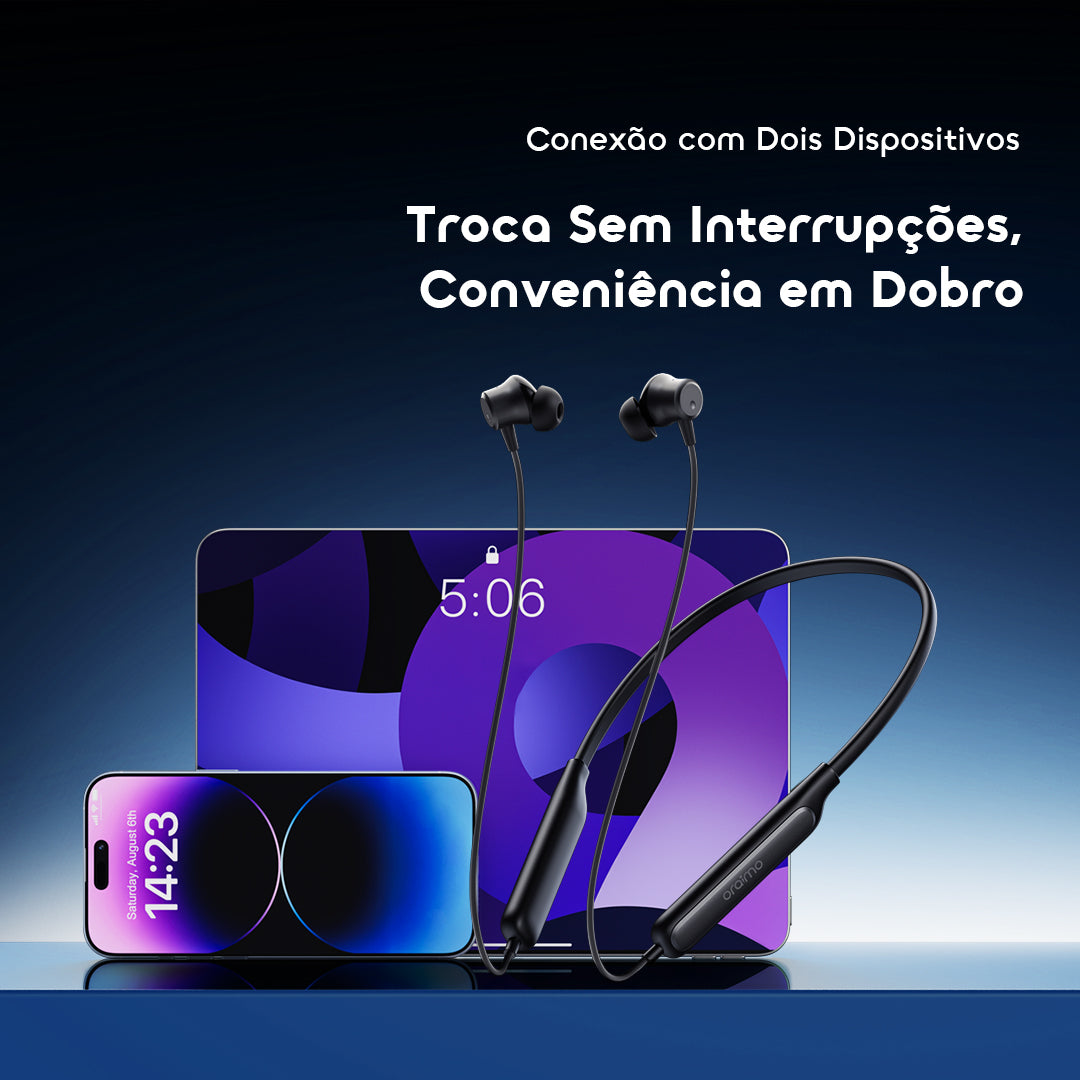 oraimo Necklace 5 Tahsan tuned noise cancellation long playtime wireless earphone