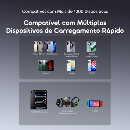 oraimo PowerNova B31 Power Bank de 30000mAh com carregamento rápido de 15W