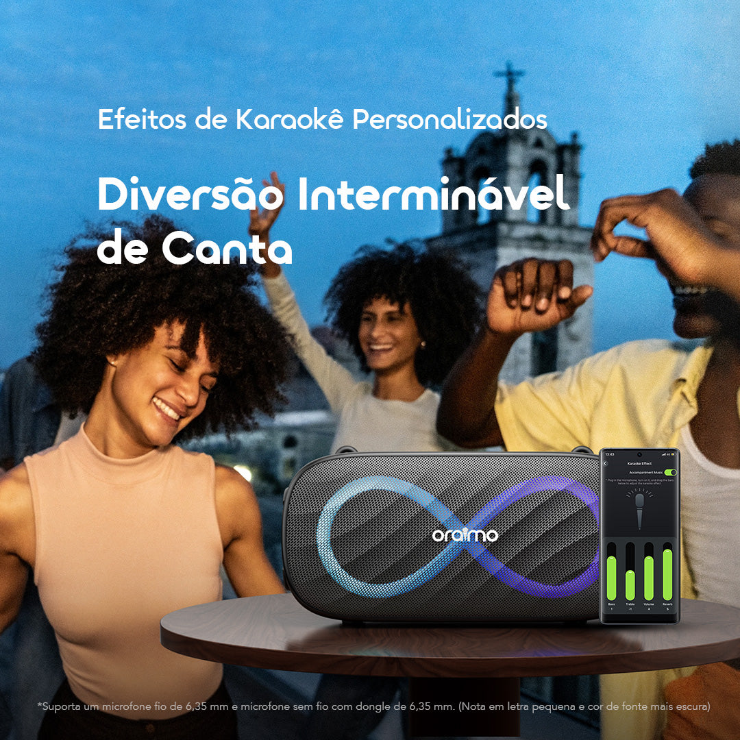oraimo SpaceBox Pro Caixa de Som Sem Fio de 80W