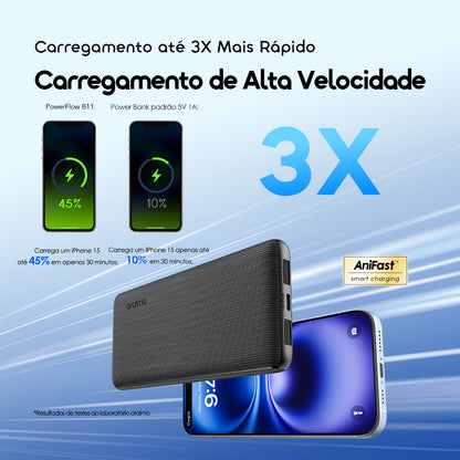 oraimo PowerFlow B11 Bateria externa de 10000mAh e 15W