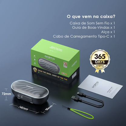 oraimo SpaceBox 12W FM Colunas Bluetooth