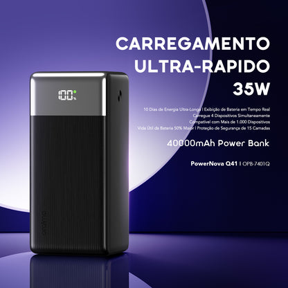 oraimo PowerNova Q41 Carregador portátil de 40000mAh com carregamento ultrarrápido de 35W