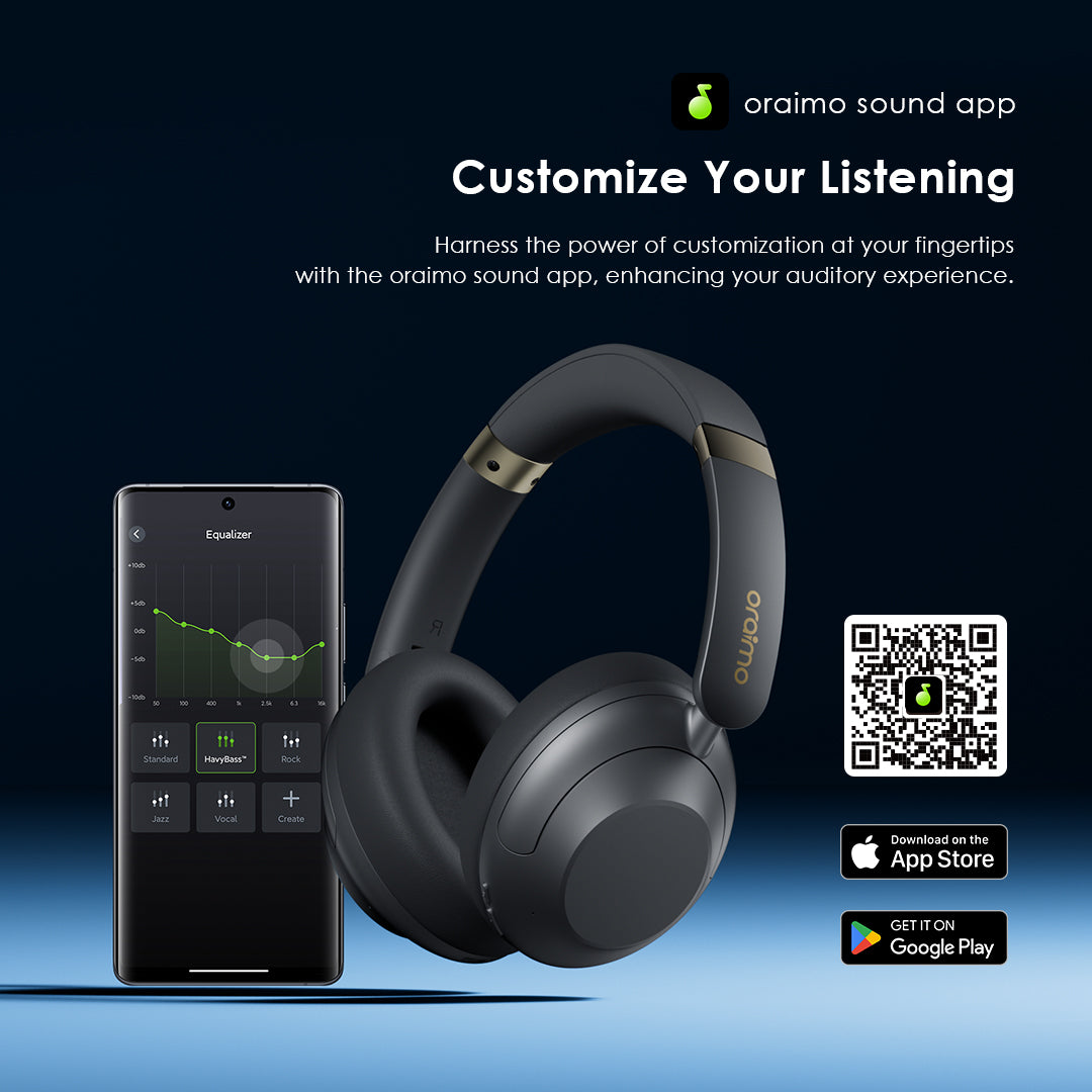 oraimo BoomPop Pro Fones de Ouvido Over-Ear com ANC