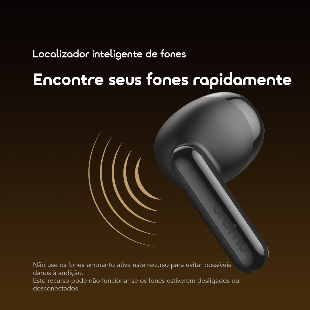 oraimo SpaceBuds Air Fones de Ouvido True Wireless com Localizador Inteligente e 38 Horas de Duração