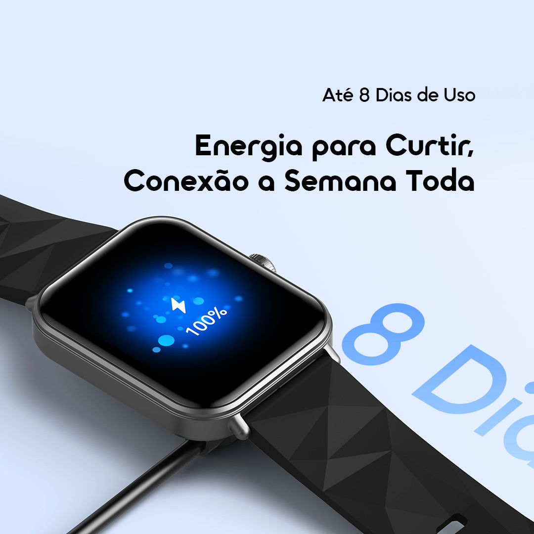 oraimo Watch Nova 2 Lite Relógio inteligente com ecrã a cores AMOLED totalmente sensível ao toque de 1,93 polegadas