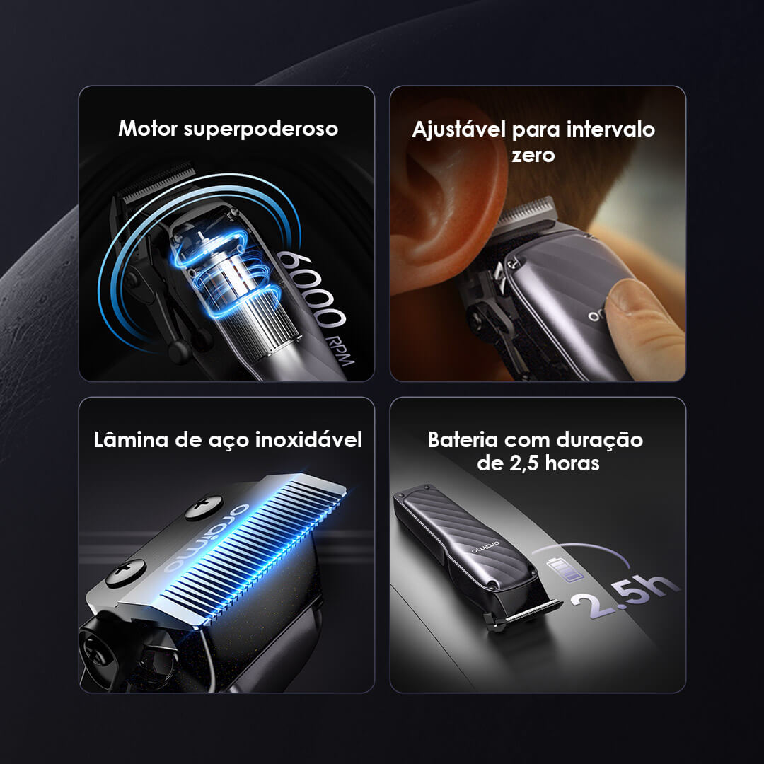 oraimo SmartClipper 2C Máquina de Cortar Cabelo Profissional