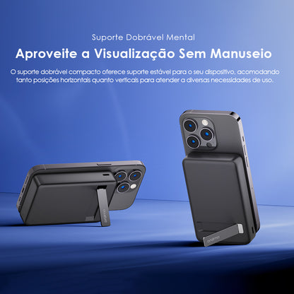 oraimo MagPower 15 Power Bank de 10000mAh com Carregamento Sem Fio e com Fio