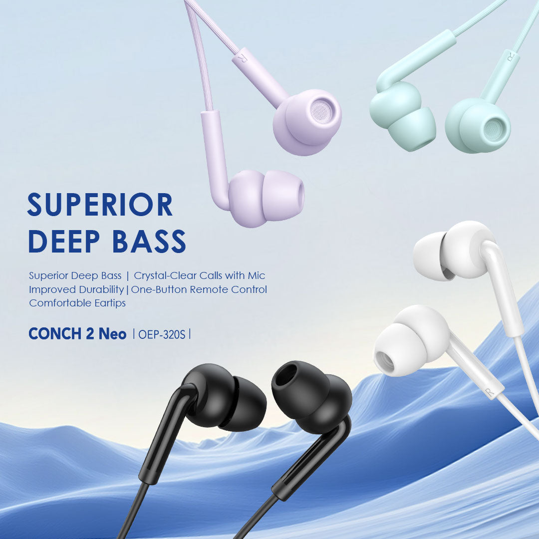 oraimo CONCH 2 Neo 3.5MM In-Ear Wired Headphones