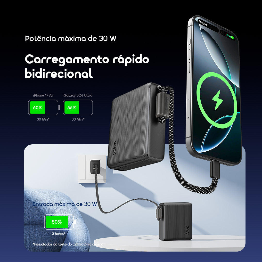 oraimo PowerNova L21 Bateria externa de 20000mAh 30W