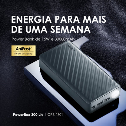 oraimo PowerBox 300 Lit Bateria externa de 30000mAh e 15W