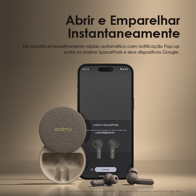 oraimo SpacePods ANC x Burna Boy Auriculares Fones de Ouvido verdadeiro sem fio