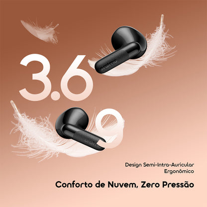 oraimo SpaceBuds Air 2 Auscultadores com bateria de longa duração (50 horas) e tradução inteligente