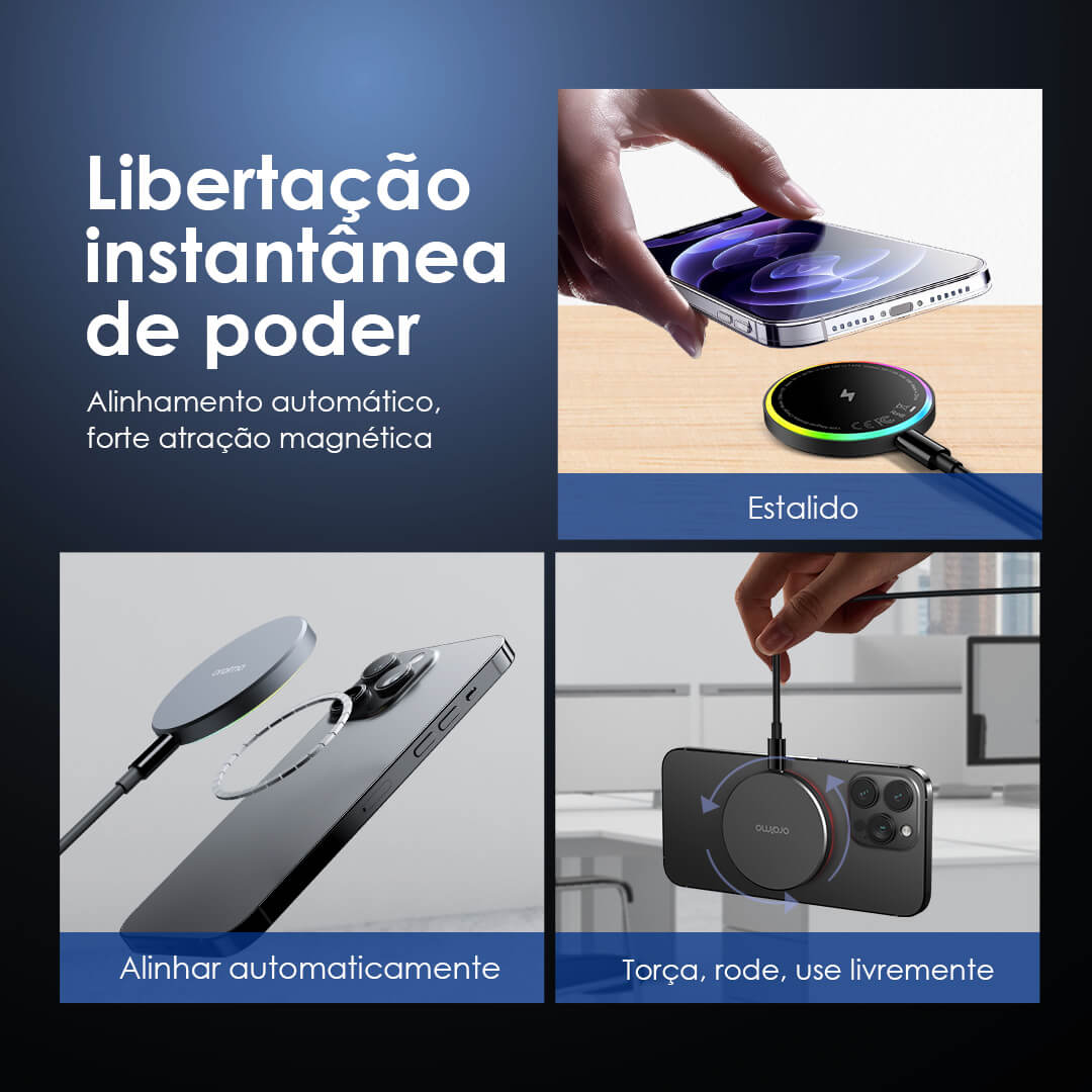 oraimo PowerDock Almofada de carregamento sem fios 15W