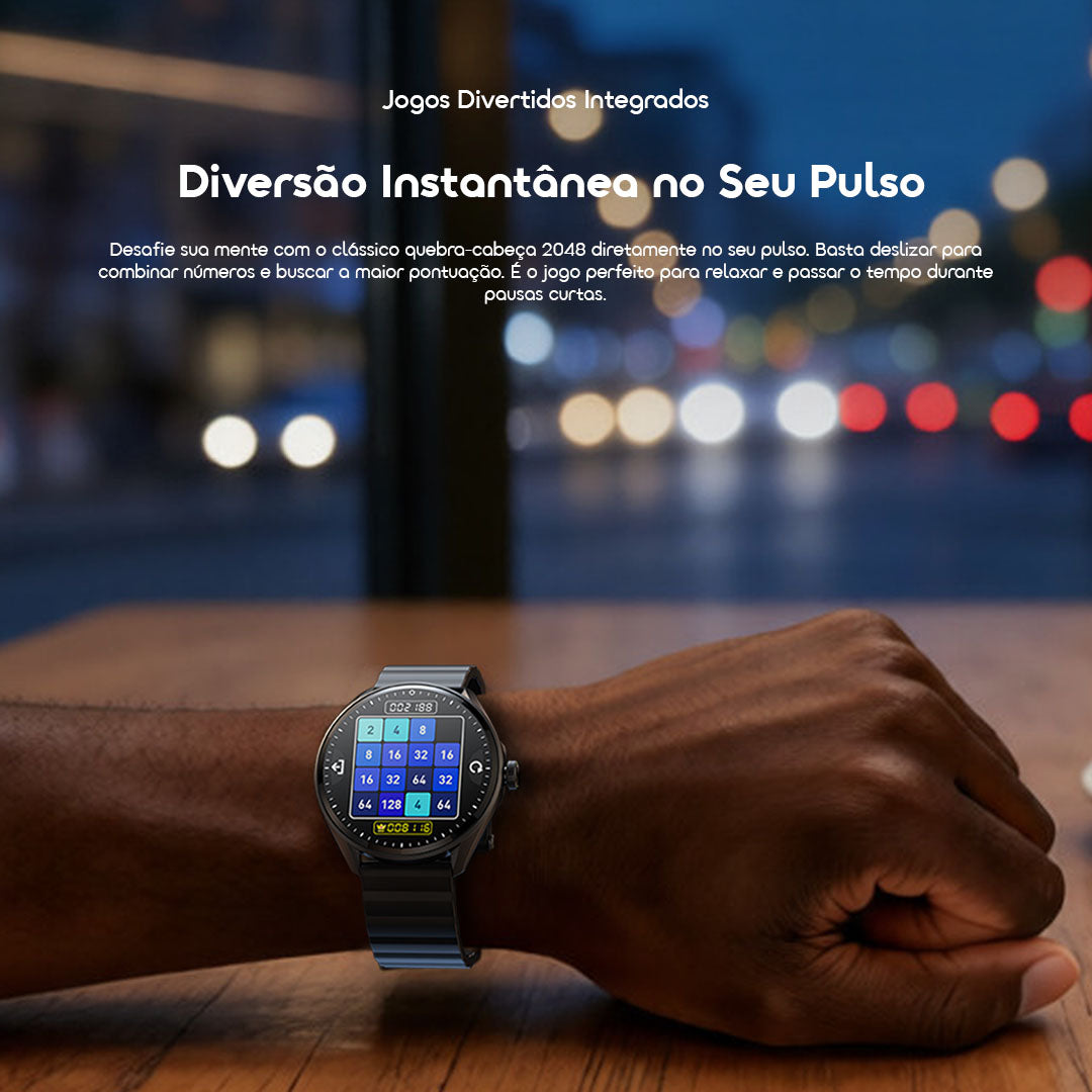 oraimo Watch Nova 2R Lite Relógio inteligente com ecrã AMOLED de 1,43" e bateria com duração até 30 dias em modo de espera