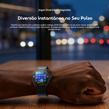 oraimo Watch Nova 2R Lite Relógio inteligente com ecrã AMOLED de 1,43" e bateria com duração até 30 dias em modo de espera