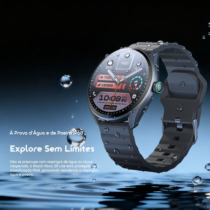 oraimo Watch Nova 2R Lite Relógio inteligente com ecrã AMOLED de 1,43" e bateria com duração até 30 dias em modo de espera