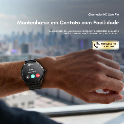 oraimo Watch Nova 2R Lite Relógio inteligente com ecrã AMOLED de 1,43" e bateria com duração até 30 dias em modo de espera