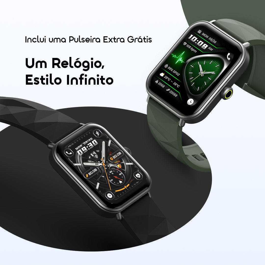 oraimo Watch Nova 2 Lite Relógio inteligente com ecrã a cores AMOLED totalmente sensível ao toque de 1,93 polegadas