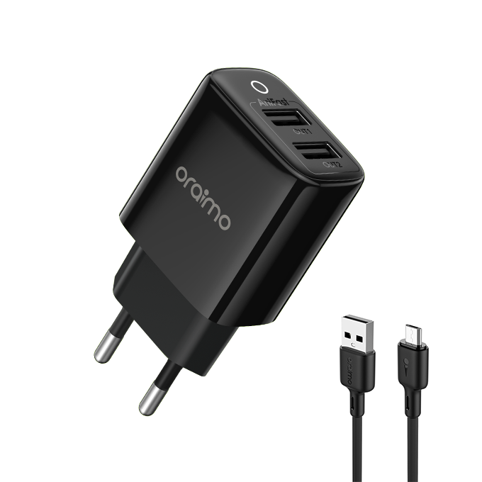 oraimo Firefly 2U 12W Kit Carregador de Parede