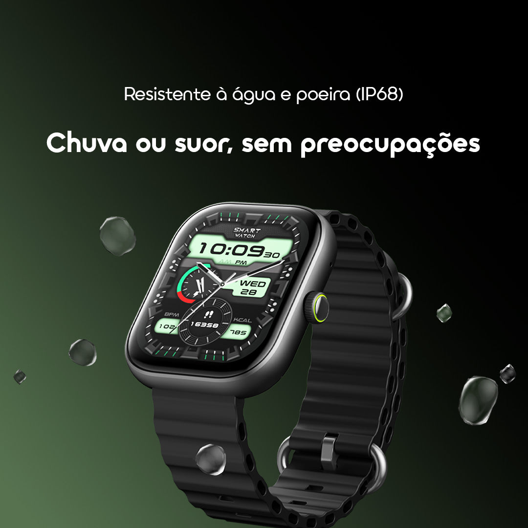 oraimo Watch 6 Relógio inteligente com monitor de ritmo cardíaco e oxigénio no sangue com ecrã TFT de 2,04"