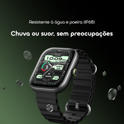 oraimo Watch 6 Relógio inteligente com monitor de ritmo cardíaco e oxigénio no sangue com ecrã TFT de 2,04"
