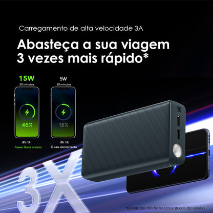 oraimo PowerBox 300 Lit Bateria externa de 30000mAh e 15W