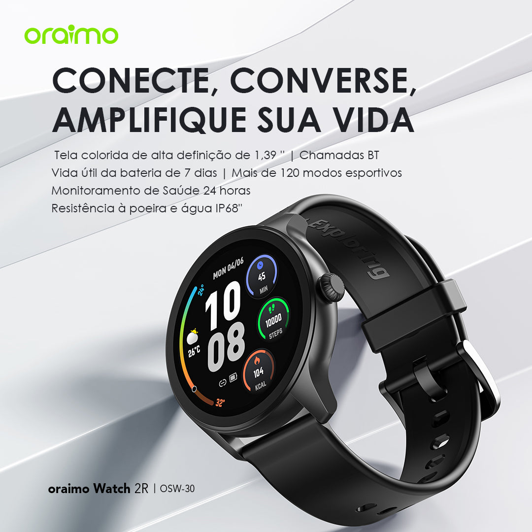 oraimo Watch 2R 1.39'' TFT IP68 Relógio Inteligente