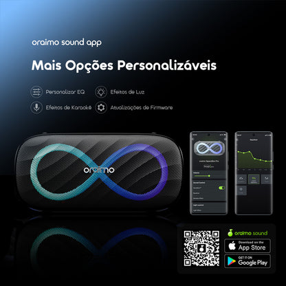 oraimo SpaceBox Pro Caixa de Som Sem Fio de 80W