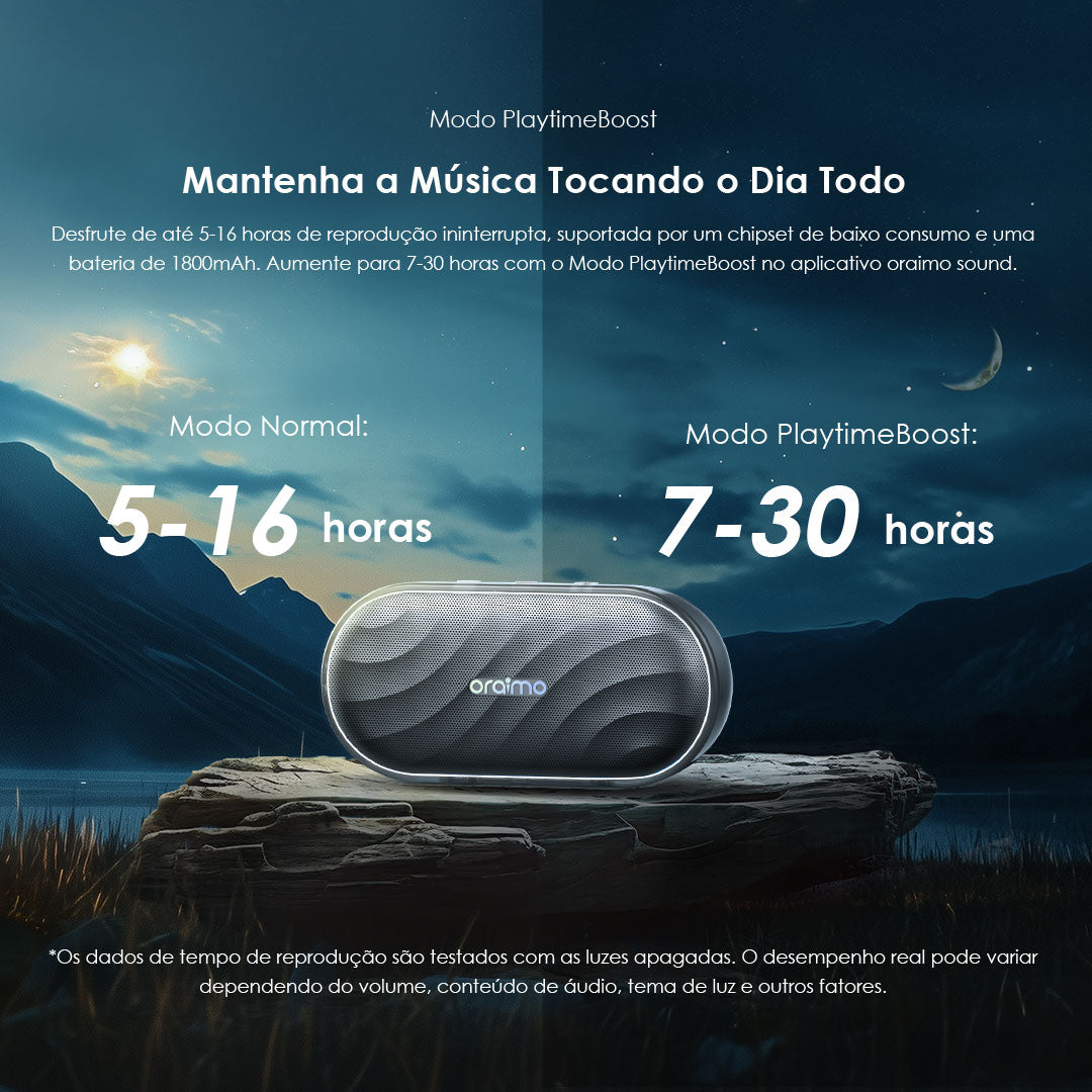 oraimo SpaceBox 12W FM Colunas Bluetooth