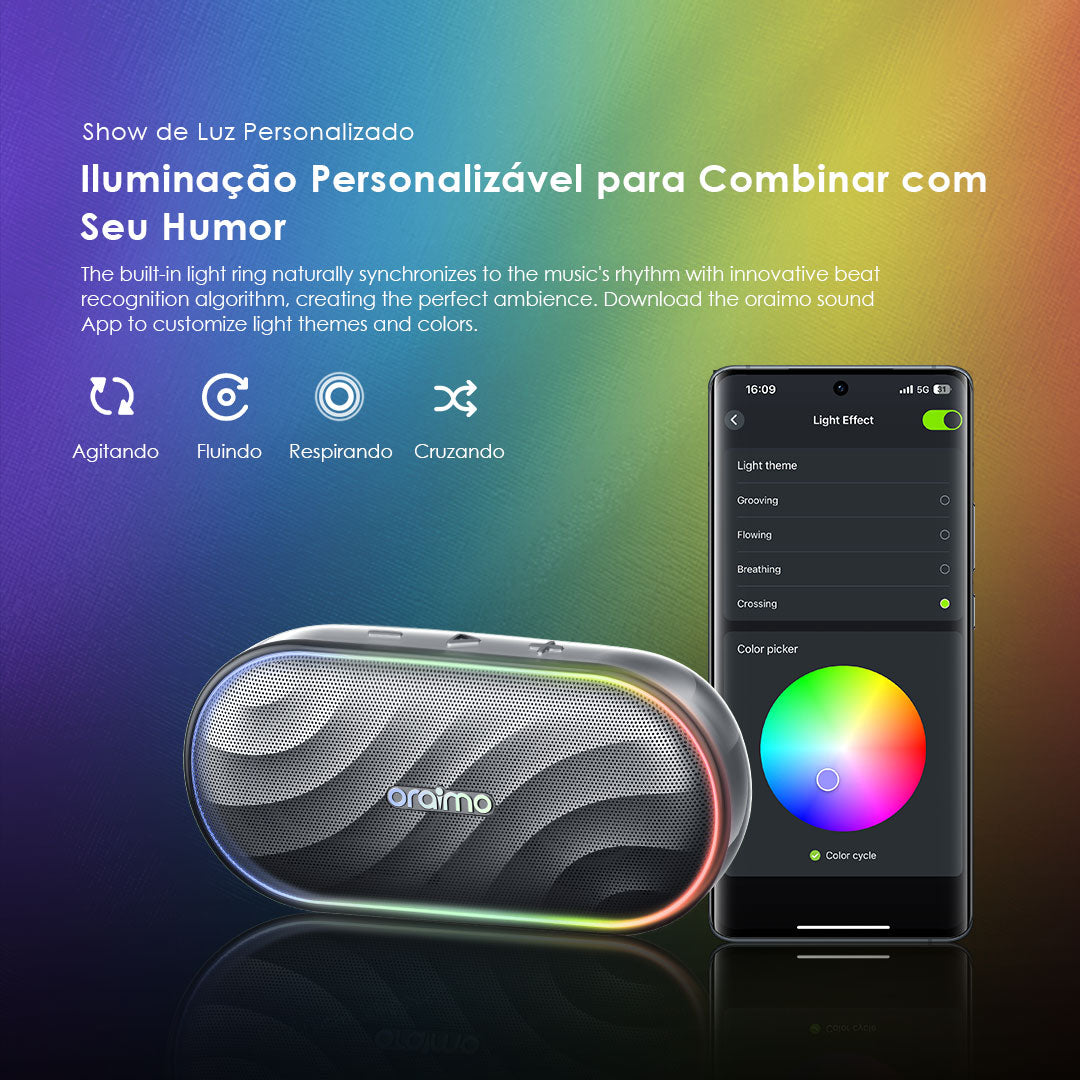 oraimo SpaceBox 12W FM Colunas Bluetooth