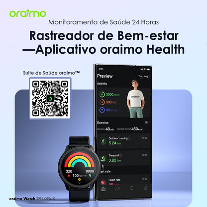 oraimo Watch 2R 1.39'' TFT IP68 Relógio Inteligente