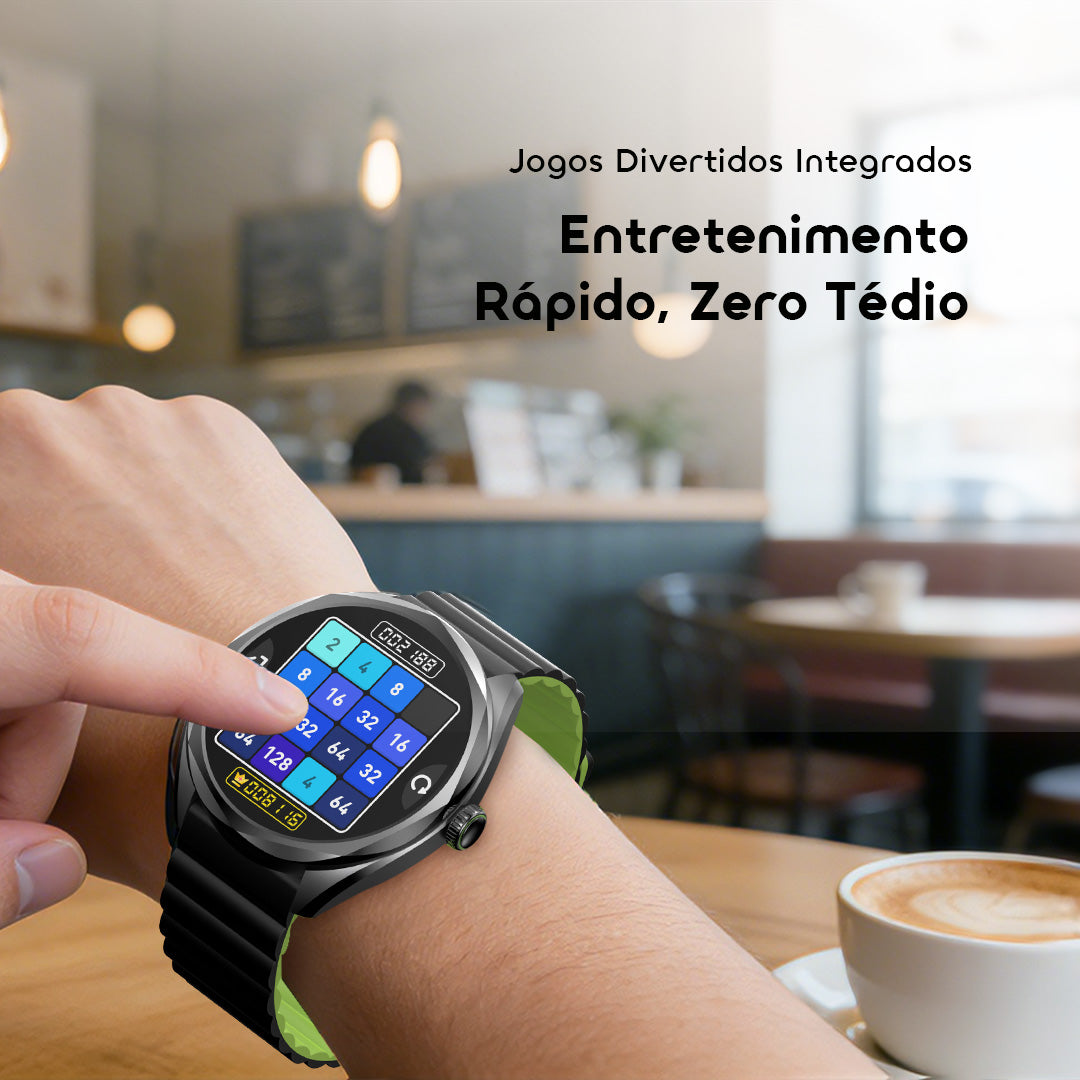 oraimo Watch Nova 2R Relógio inteligente com ecrã AMOLED de 1,43" e autonomia de 35 dias em modo de espera