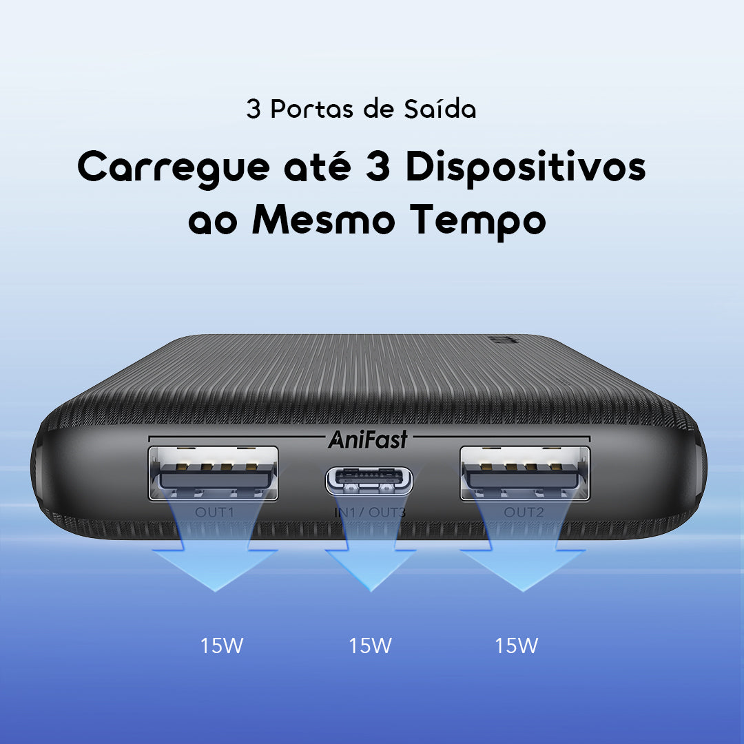 oraimo PowerFlow B11 Bateria externa de 10000mAh e 15W
